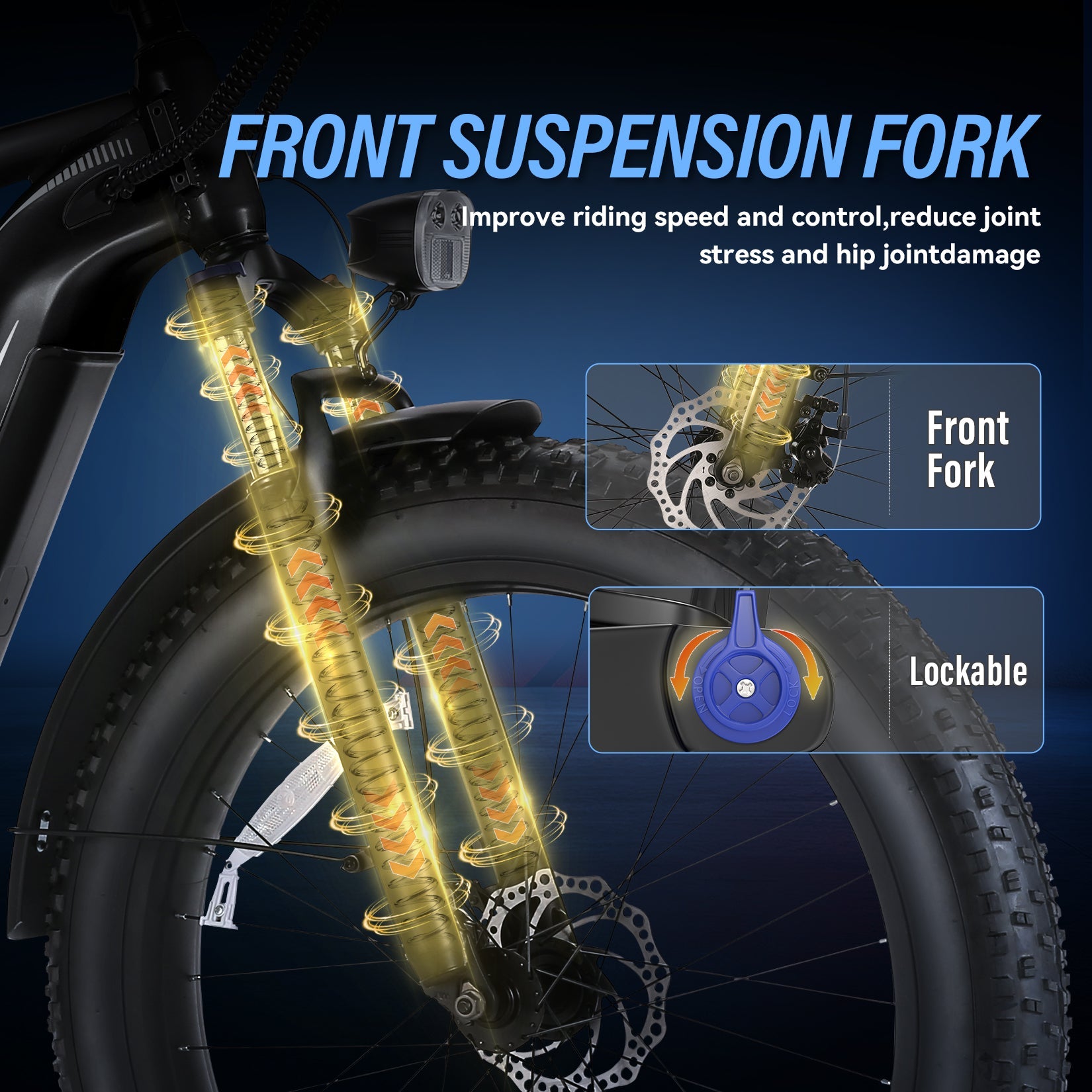 Wooken ‎GALE 26" x 4.0 Fat Tire All Terrain Electric Bike WOOKEN