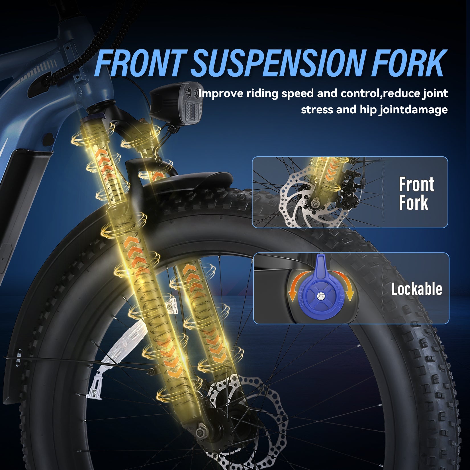 Wooken ‎GALE 26" x 4.0 Fat Tire All Terrain Electric Bike WOOKEN
