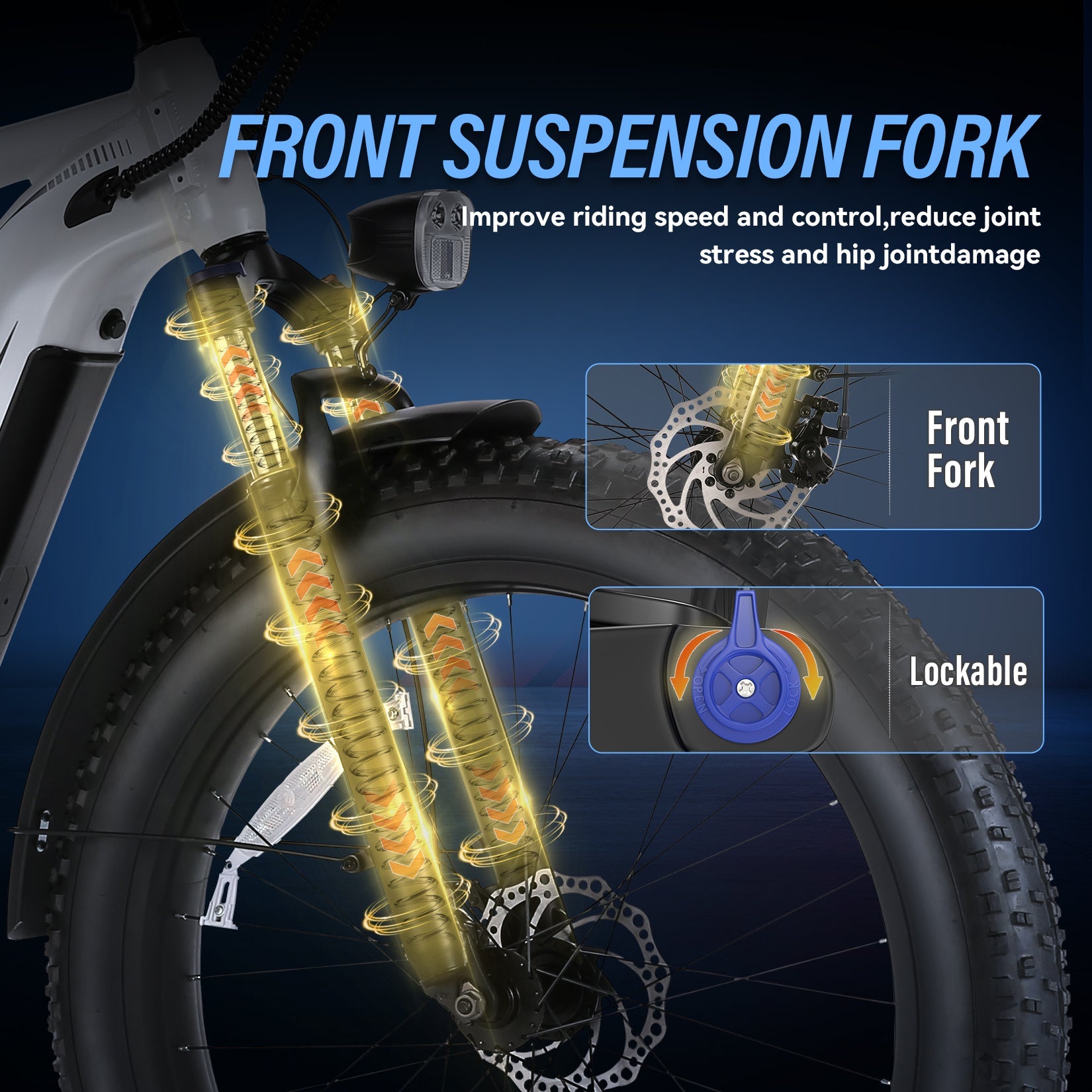 Wooken ‎GALE 26" x 4.0 Fat Tire All Terrain Electric Bike WOOKEN