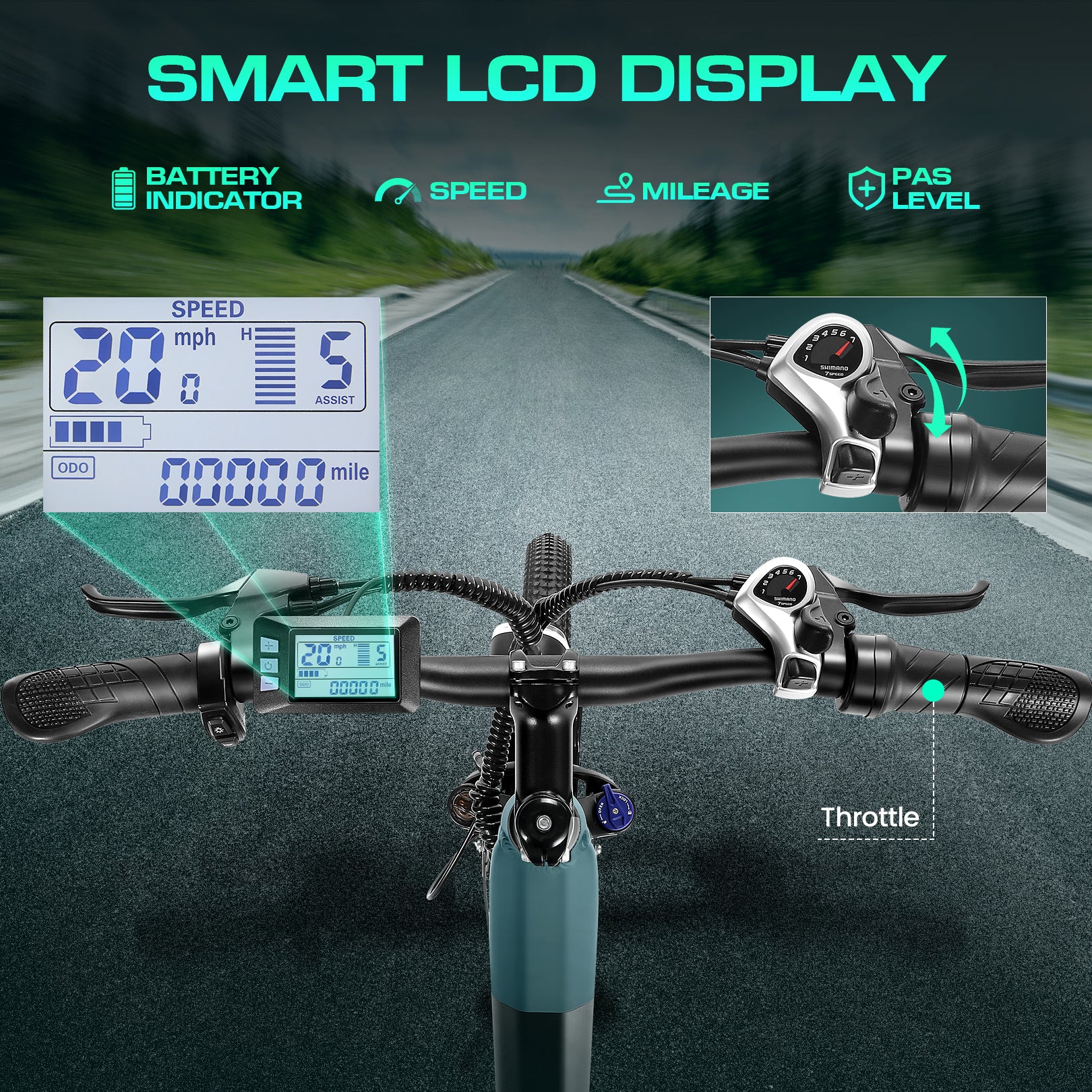 Wooken SwiftX Step-Thru Commuter Fat Tire Electric Bike Wooken