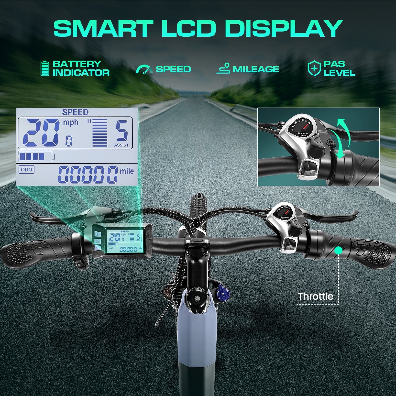 Wooken SwiftX Step-Thru Commuter Fat Tire Electric Bike Wooken