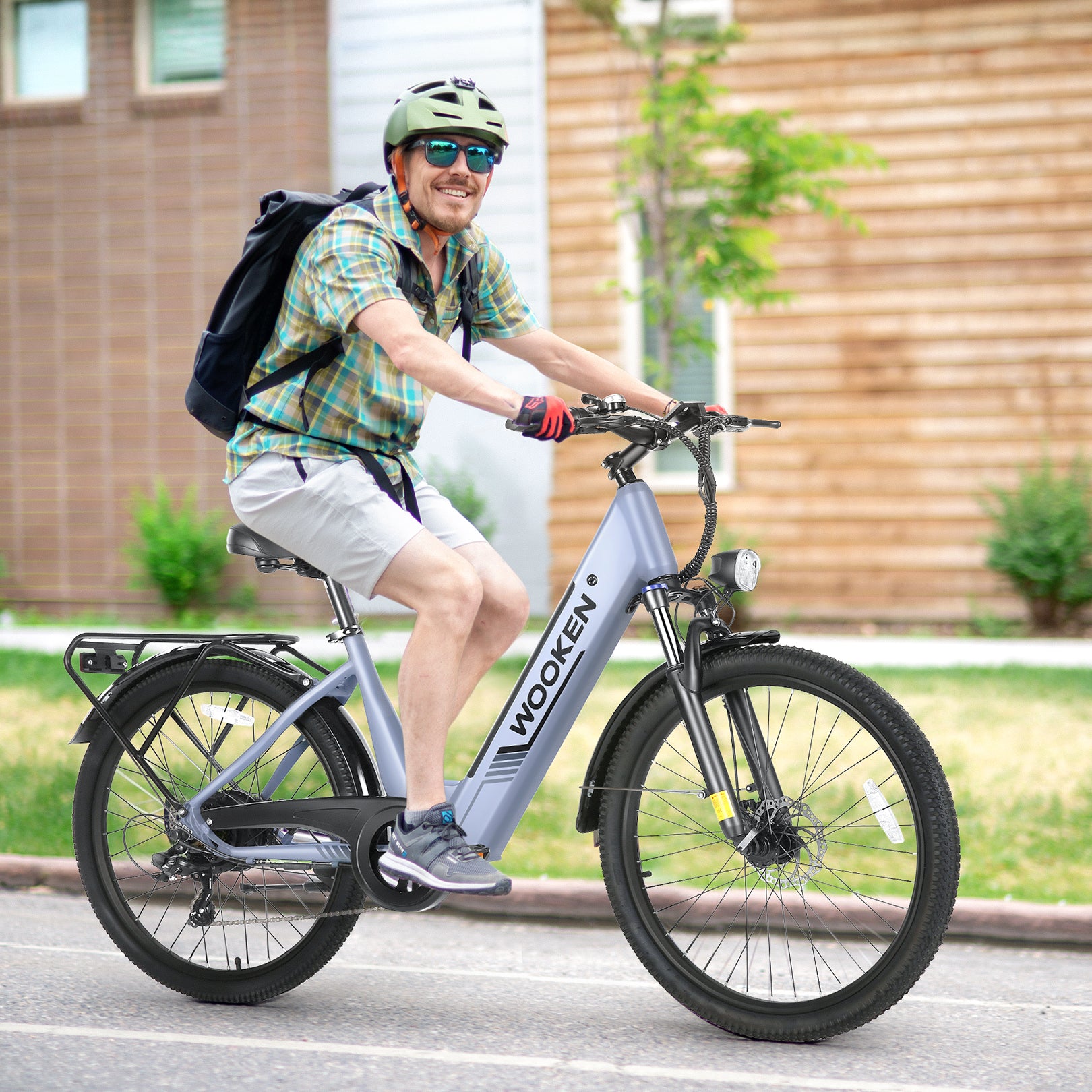 Wooken SwiftX Step-Thru Commuter Fat Tire Electric Bike Wooken