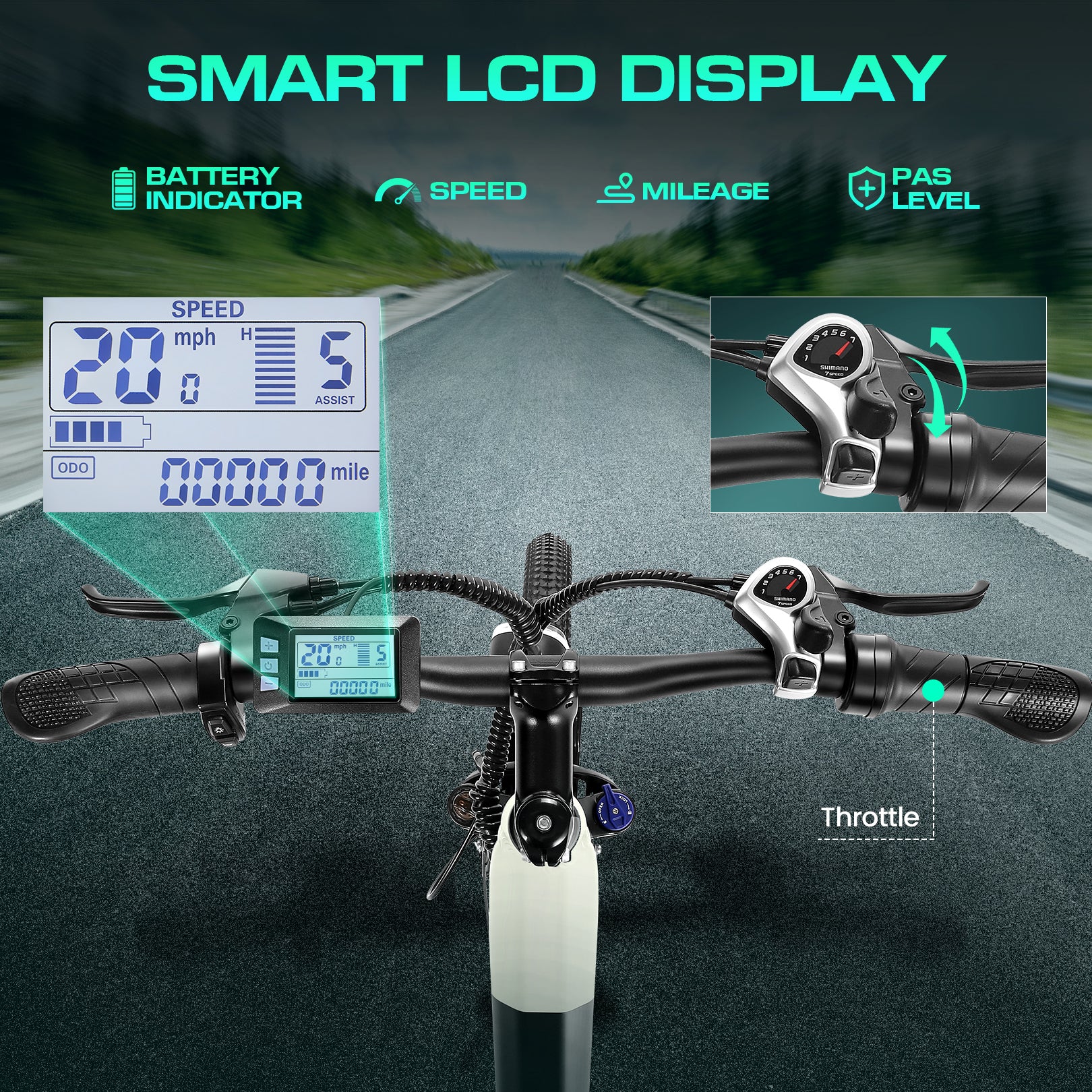 Wooken SwiftX Step-Thru Commuter Fat Tire Electric Bike Wooken